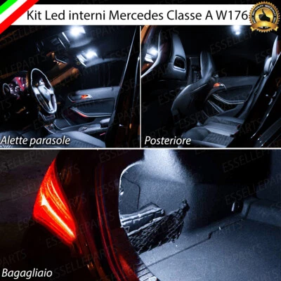 KIT LED INTERNI MERCEDES CLASSE A W176 PARASOLE + POSTERIORE + BAGAGLIAIO 6000K - Immagine 1 di 4