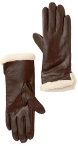 Fownes Bros Lederhandschuhe mit künstlichen Lammfellbündchen Jawa S neu mit Etikett $ 88 - Bild 1 von 3