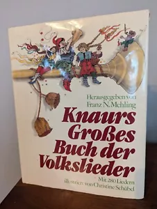 German Folk Song Book: Knaur's Grobes Buch der Volkslieder 280 illustrated songs - Picture 1 of 15