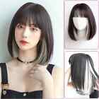 2024 New Long Black Mixed Red Synthetic Wig, Role-Playing Wig With Bangs