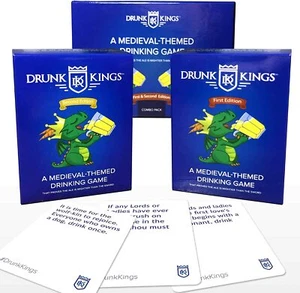 Betrunkene Könige, Trinkspiele für Erwachsene - Spaß Fantasie Thema Party Kartenspiel - Bild 1 von 5