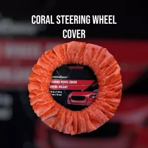 Steering Wheel Cover Driver's Choice Warmer Stylish Universal Coral Color NEW - Bild 1 von 4