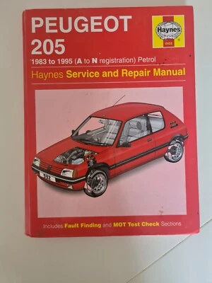 Haynes Manual 0932 Peugeot 205 1983-1997 Petrol - Image 1 of 2