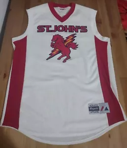 90s St John's University Red Storm Majestic Alt Basketball Jersey Sz Men Medium - Picture 1 of 7
