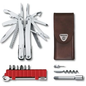 Victorinox SWISSTOOL SPIRIT X PLUS RATCHET in Brown Leather Pouch 3.0236.L - Picture 1 of 5