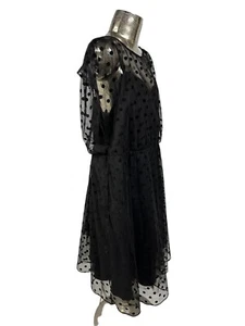 CLAIRE RICHARDS Dress Size 4XL 24 Black PolkaDot Womens Gown NEW EU52 RRP £59 - Picture 1 of 13