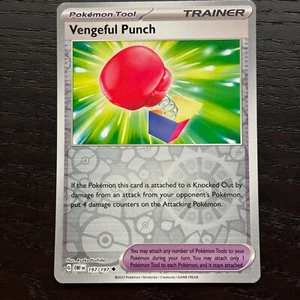 Vengeful Punch 197/197 Pokemon Obsidian Flames SV03 Reverse Holo Uncommon NM - Picture 1 of 2