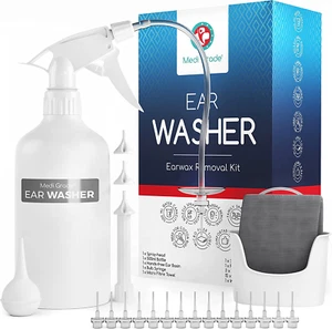 Kit per Pulizia Orecchie 500Ml – Apparecchio per Rimozione Tappi Orecchie 16in1 - Foto 1 di 10