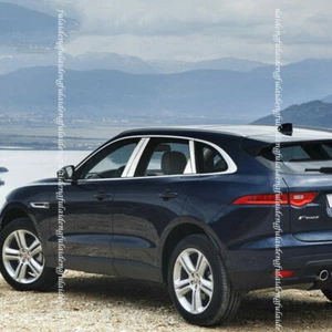 6pcs For Jaguar F-PACE 2016-2020 Stainless Window Center Pillar Post Cover Trim - Picture 1 of 6