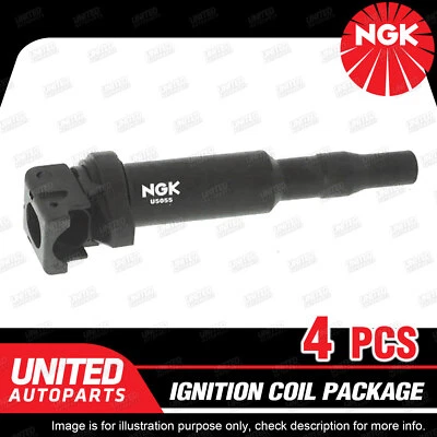 4Pcs NGK Ignition Coils Pack for Peugeot 207 A7 3008 308 T7 508 RCZ 1.6L 07-13 - image 1 of 3