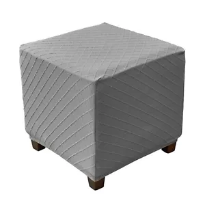 Ottoman Cover Square Ottoman Slipcover Storage Ottoman Protector Cover for Fo... - Picture 1 of 7