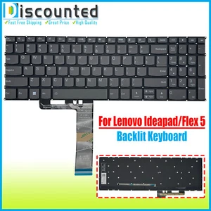 New For Lenovo Ideapad 3-15ADA6 3-15ALC6 3-15ITL6 US Keyboard Black With Backlit - Picture 1 of 7