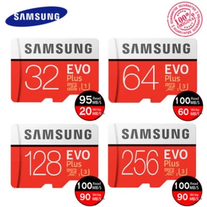 Karta pamięci Samsung EVO Plus 32GB 64GB 128GB Class10 TF 4K MicroSDHC XC do telefonu - Zdjęcie 1 z 9