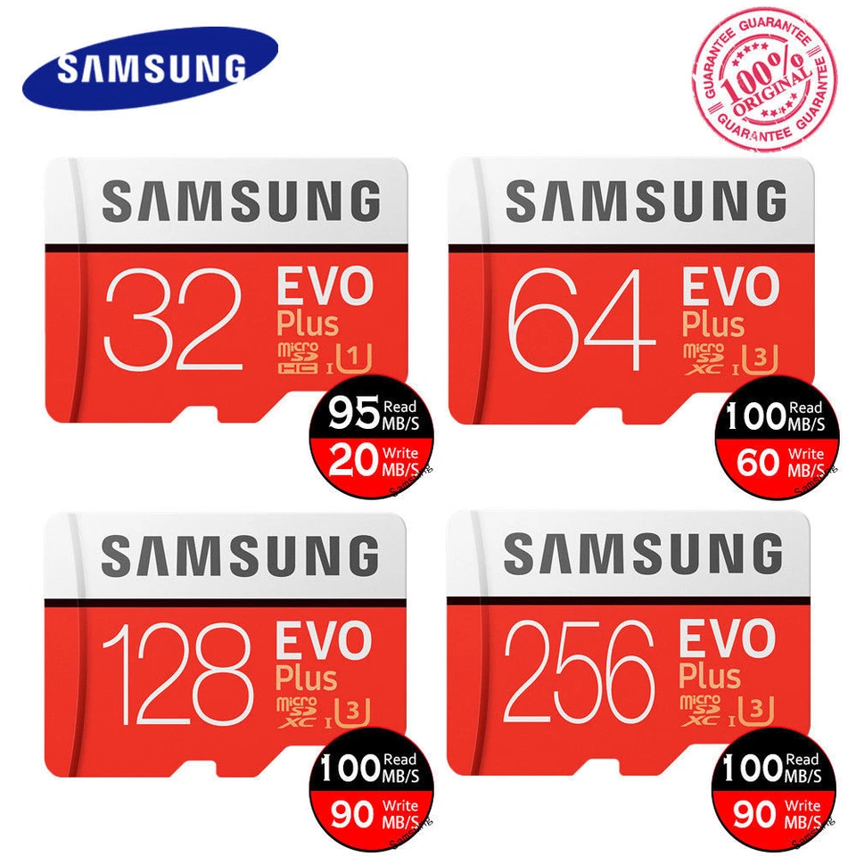 Samsung EVO Plus 32GB 64GB 128GB Class10 TF 4K MicroSDHC XC Memory Card f. phone - Image 1 of 4