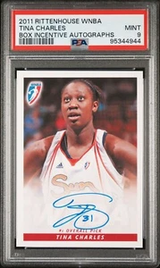 2011 Rittenhouse WNBA Tina Charles Incentive Autograph #1st Pick PSA 9 /55 RARE! - Picture 1 of 2