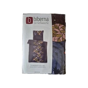 biberna Baumwolle Bettwäsche 2tlg 135x200 cm Blumen Feinbiber Deluxe Decke Kisse - Bild 1 von 3