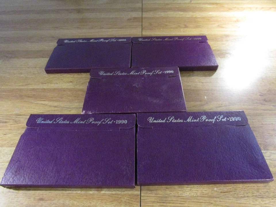 Lot of 5 1990 Proof Sets - Image 1 of 1