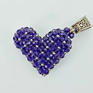 Anhänger Herz Lila Kettenanhänger Schlüssesanhänger Swarovski Element Unikat - Bild 1 von 6