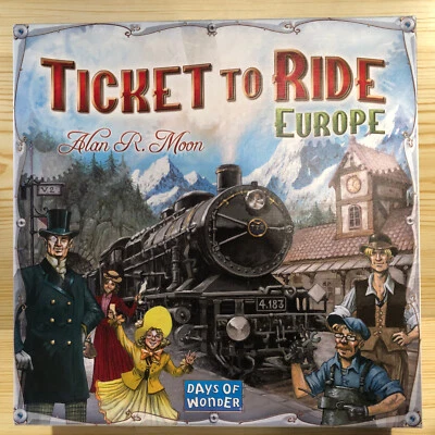 Ticket To Ride Europe Board Game Days Of Wonder Train Locomotive Family Strategy - Image 1 of 4