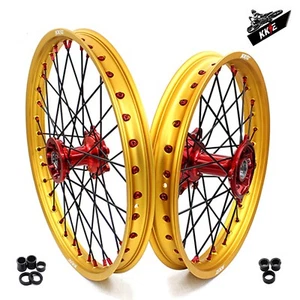 KKE 21" 19" Aluminum Wheels Alloy Rims Fit HONDA CR125R CR250R CRF250R CRF450R - Foto 1 di 13