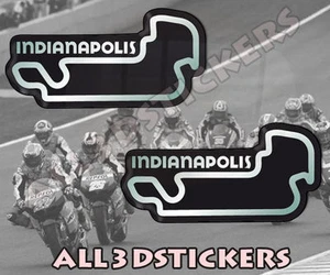 2 x Autocollant Résine 3D Circuit Indianapolis 6,5x3,5 cm - Imagen 1 de 1
