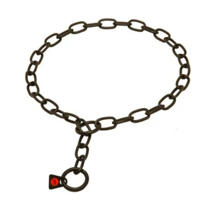 Ahorrador de piel de eslabón corto de acero inoxidable negro Herm Sprenger 4 mm x 64 cm - Imagen 1 de 2