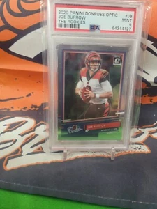 Joe Burrow RC 2020 Donruss Optic The Rookies PSA 9 - Imagen 1 de 2
