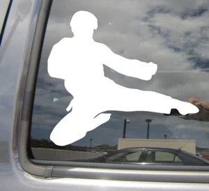 Flying Kick Karate Tae Kwon Do Taekwondo Car Window Vinyl Decal Sticker 04139 - Picture 1 of 2