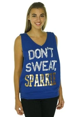 Nuevo con etiquetas MikenFlow Mujer Gráfico Terry Francés No Sudar, Azul Brillante Talla XL Foto 1 de 2