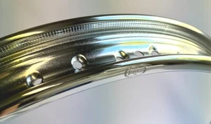 JONES CHROME WHEEL RIM Norton Full Width Alloy Hubs WM2 19" X 40 HOLES 06-7712 - Picture 1 of 1