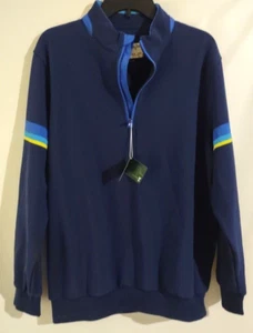 Bobby Jones X H20 Pullover Golf Jacket Summer Navy Men's Size Large Zip - Picture 1 of 10