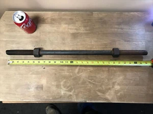 STEEL ROD 1” Threaded Both Ends w/Hex Nuts (NC) 26” long, Rusty Salvage - Picture 1 of 12