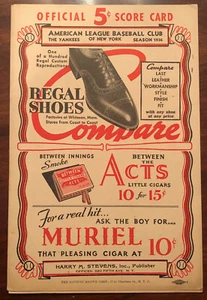 June 4th, 1936 Chicago White Sox vs. New York Yankees Scorecard - Scored - Picture 1 of 6