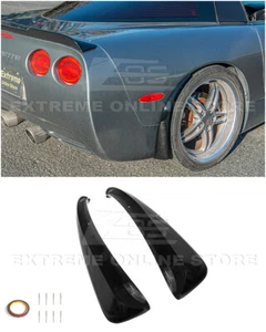 For 97-04 Corvette C5 | XL Extended GLOSS BLACK Rear Splash Guards Mud Flaps - Picture 1 of 11