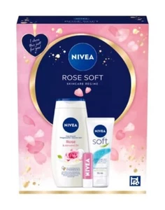 NIVEA Rose Soft Skincare Regime Gift Set (Shipped 48hr Tracked) - Picture 1 of 1