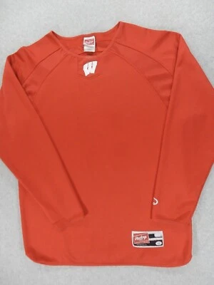 Camisa de calentamiento de lanzadores de béisbol Wisconsin Badgers Rawlings (mediana para hombre) roja Foto 1 de 4