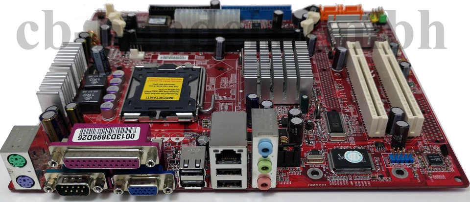MEDION MSI MS-7131 INTEL 915GL INTEL SOCKEL 775 VGA LAN 2x DDR1 RAM SERIELL mATX - Bild 1 von 1