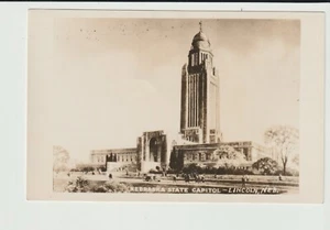 POSTKARTE RPPC NEBRASKA STATE CAPITAL LINCOLN NEBRASKA - Bild 1 von 2