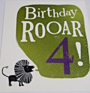 4th Birthday Card. Blank for own message. Bright Side Range of Cards. (BS3) - Picture 1 of 2