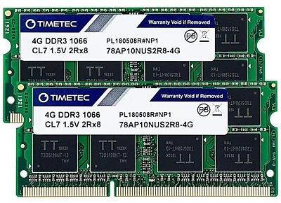 8GB KIT2x4GB DDR3 1066MHz PC3-8500 Non-ECC Unbuffered 1.5V CL7 2Rx8 Dual Rank... - Image 1 of 4