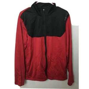 And1 Red and Black Full Zip Knit Windbreaker Jacket Size Medium Mens Casual - Picture 1 of 12