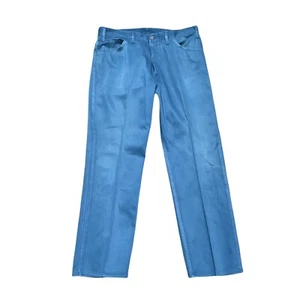 Vintage Levis Big E Sta Prest Jeans Size 37 Black Tab High Waisted Blue Pants - Picture 1 of 9