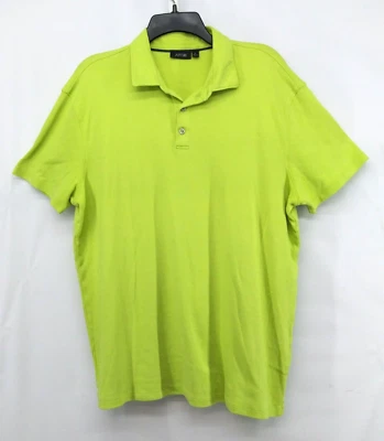 Apt. 9 Polo Para Hombre Talla L Verde Lima Manga Corta Pullover Top 100% Algodón Foto 1 de 4
