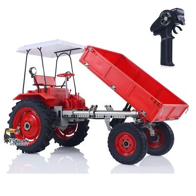 1/10 RC Orange Farm Tractor T16 4×2 Transport Vehicle 2Speed Gearbox 540 Motor - Image 1 of 4