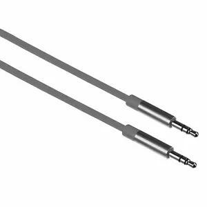 Kitsound 1m 3,5mm Klinke auf Klinke Aux Kabel STEREO Audio Auxiliary PC Auto grau - Bild 1 von 4