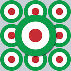 10 stickers 4 cm sticker sign Italy Italy target mod scooter Vespa scooter helmet