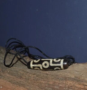 Vintage 9 Eyes Tibetan Dzi Bead Protective Amulet Attract Wealth , CG11 - Picture 1 of 4