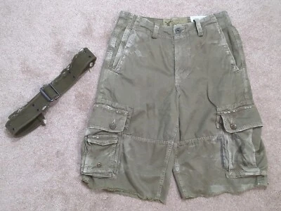 American Eagle Shorts Men's 28 Green Camo Long Cargo Military Pockets Hiking AEO - Image 1 of 4