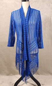Chico's Blue Bathing Suit Swimsuit Cover Up Kaftan O/S
