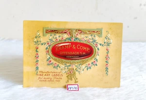 Antique Kramp & Company Advertising Label Germany Collectible Estd 1832 PP543 - Picture 1 of 3